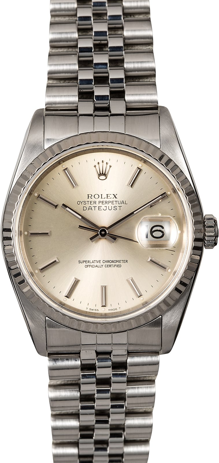 Rolex Datejust 16234 Silver Index Dial