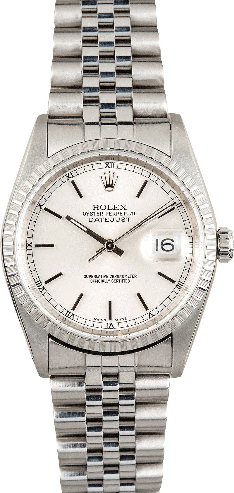 Rolex Datejust Stainless 16220 Jubilee Bracelet