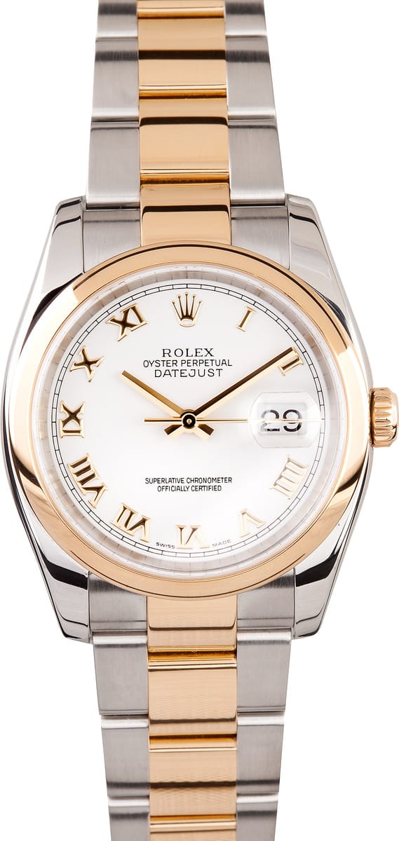 Rolex Datejust Silver Dial Steel and Gold 116203