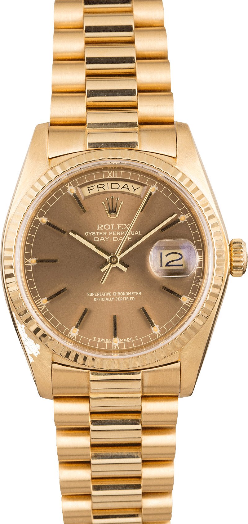 PreOwned Rolex Day-Date 18038 Bronze Dial
