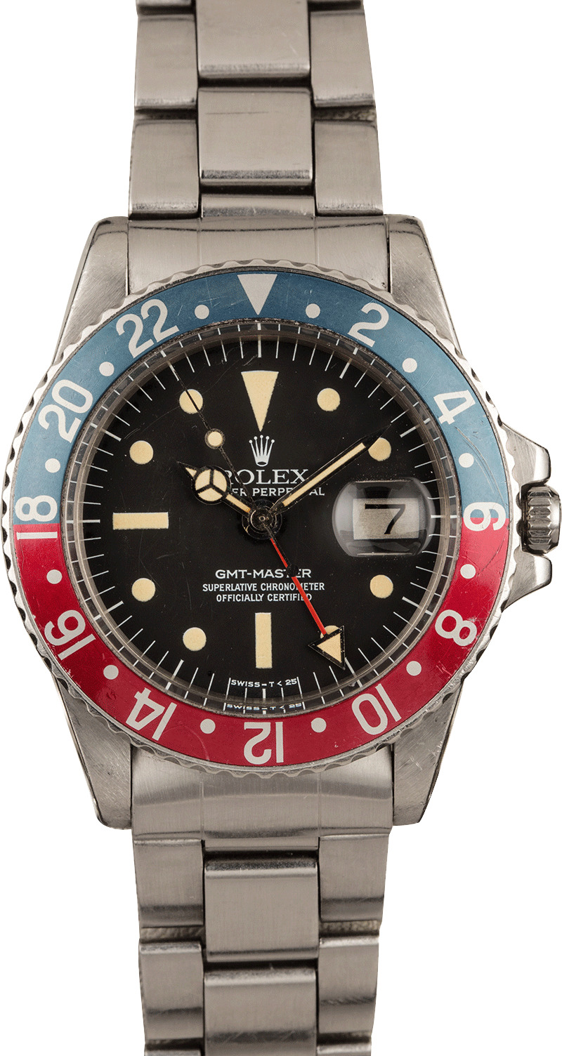 Vintage 1977 Rolex GMT Master 1675 Pepsi