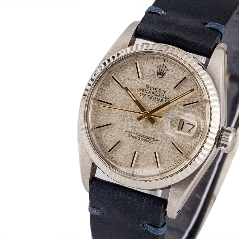 Used Rolex Datejust 16014 Silver Linen Dial