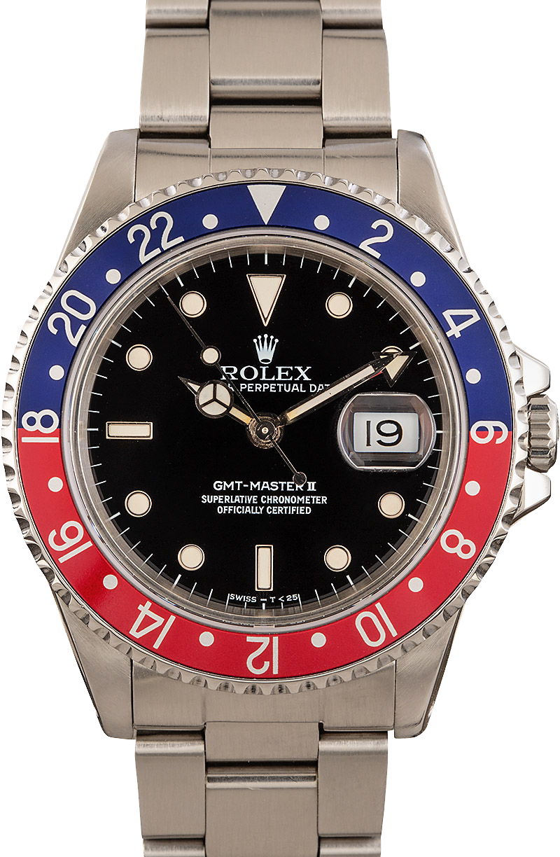 gmt master ii black and red