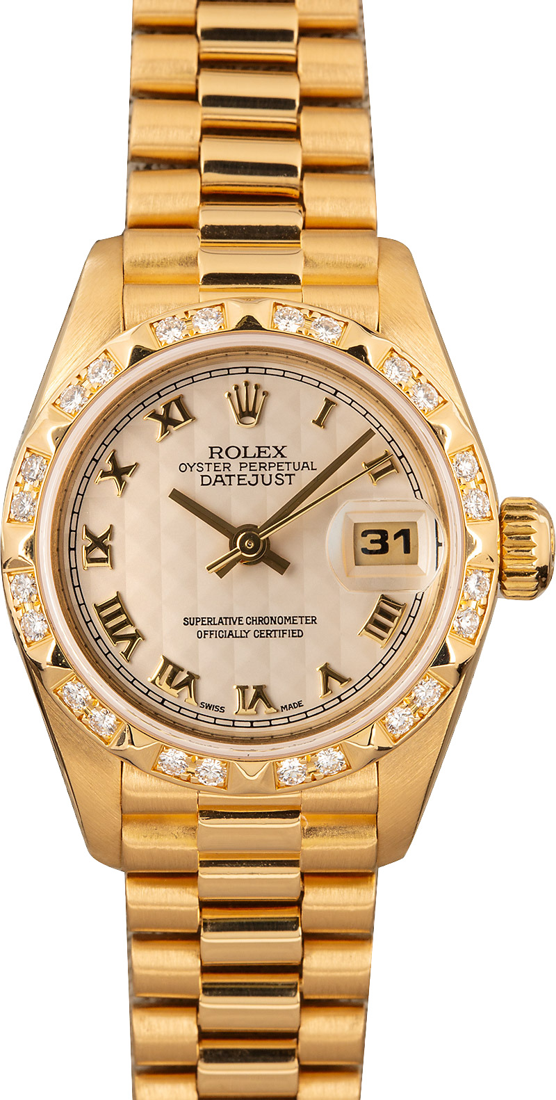 Rolex 69258 Oyster Perpetual Datejust Diamond Ladies Watch