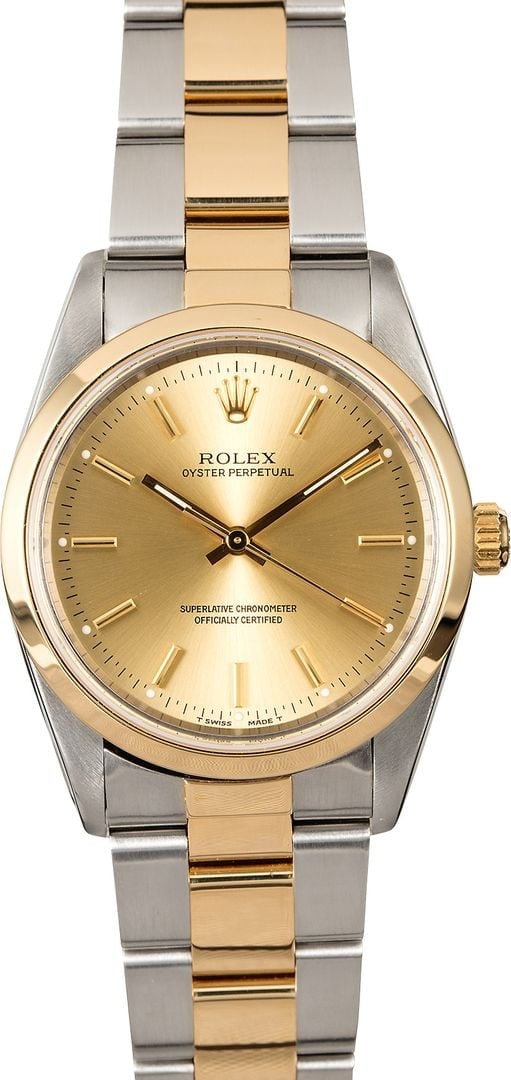 rolex oyster perpetual 2 tone