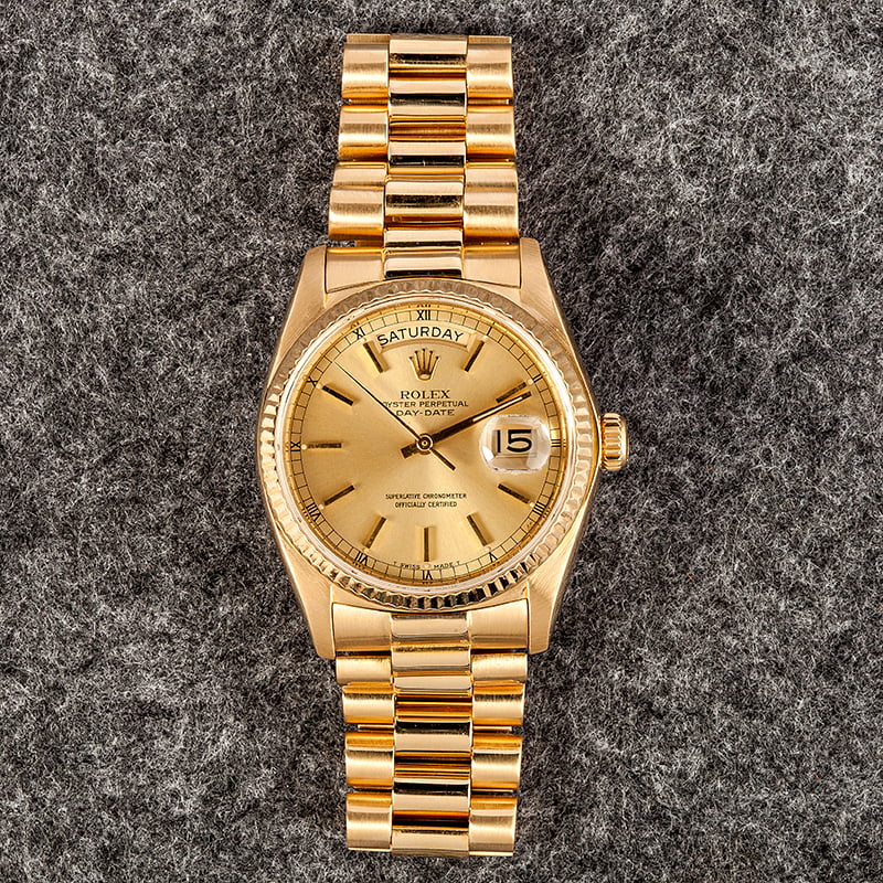 Buy Used Rolex President 18038 | Bob's Watches - Sku: 139607 x