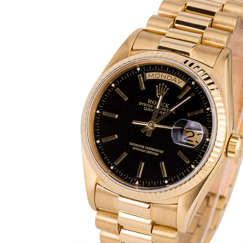 Pre Owned Rolex Presidential 18038 Black