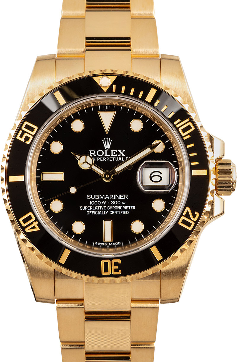 Rolex - Submariner Yellow Gold (116618) – Watch Brands Direct - Luxury  Watches at the Largest Discounts