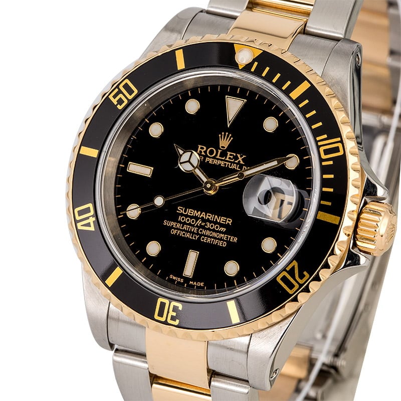 Used Rolex Submariner 16613 Black Dial