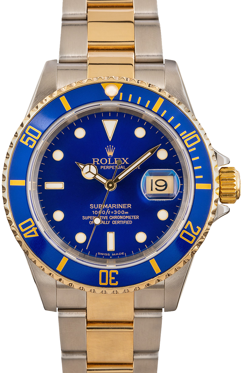 rolex submariner blue gold used