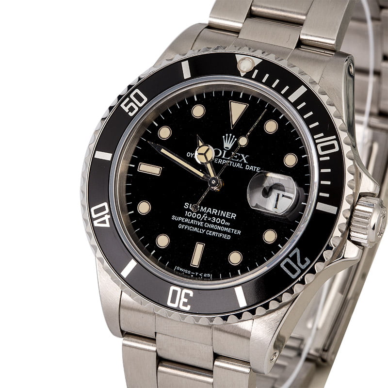Buy Used Rolex Submariner 168000 | Bob's Watches - Sku: 118698