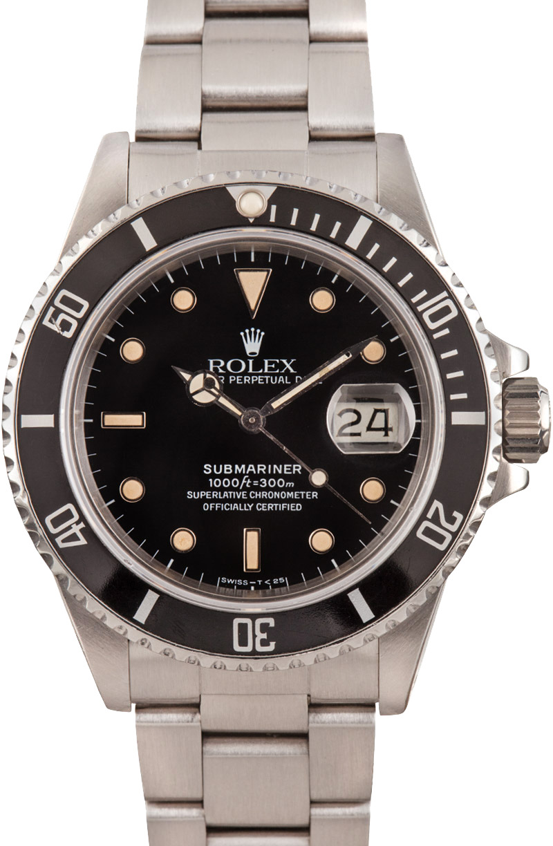 Buy Used Rolex Submariner 168000 Bob s Watches Sku 147350