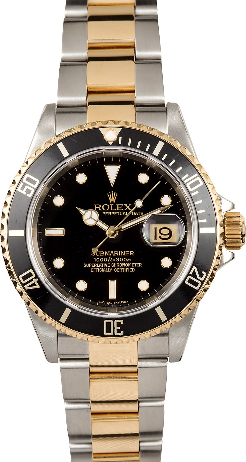 Rolex Submariner Black Dial 16613T 100% Authentic