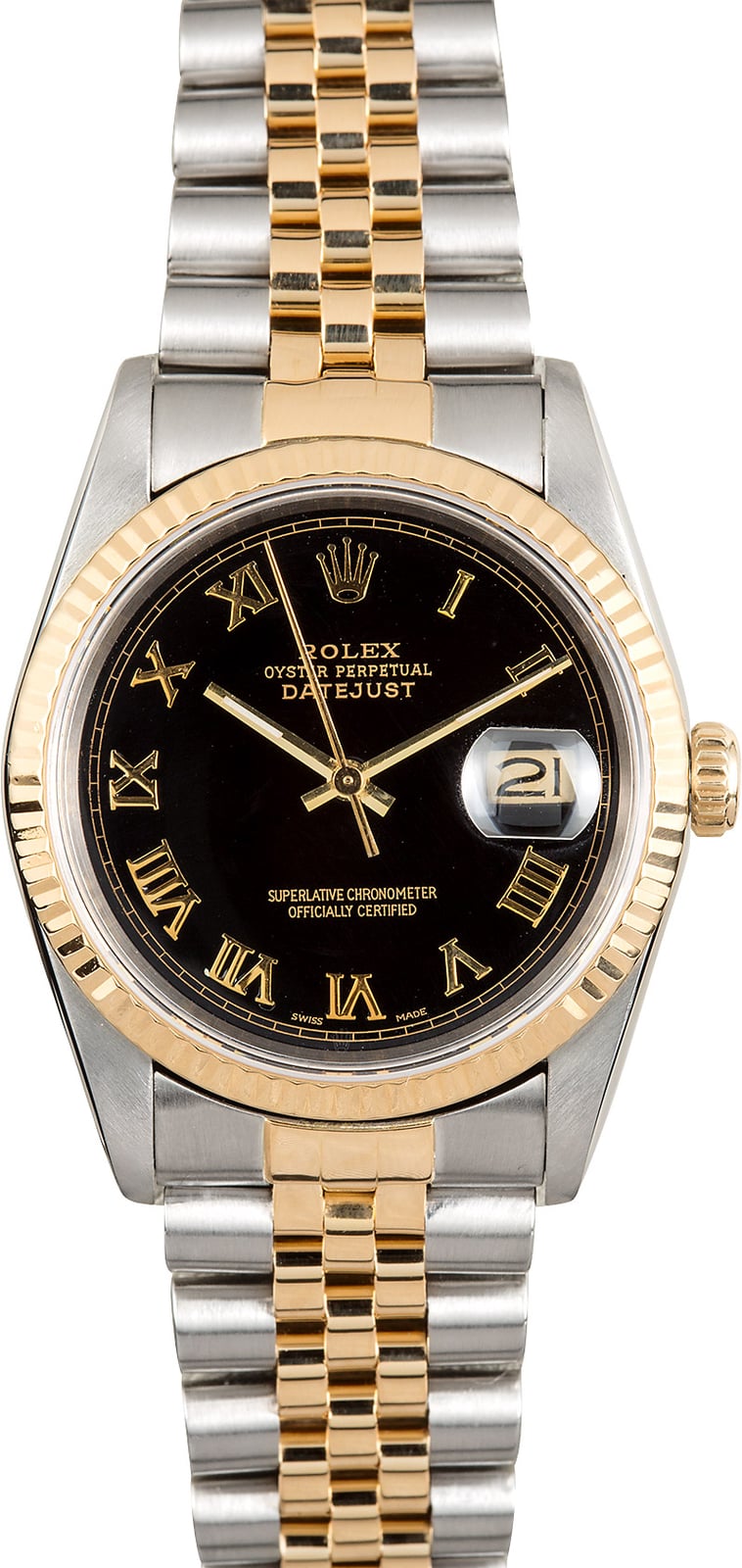 Rolex Two-Tone Datejust 16233 Roman Dial