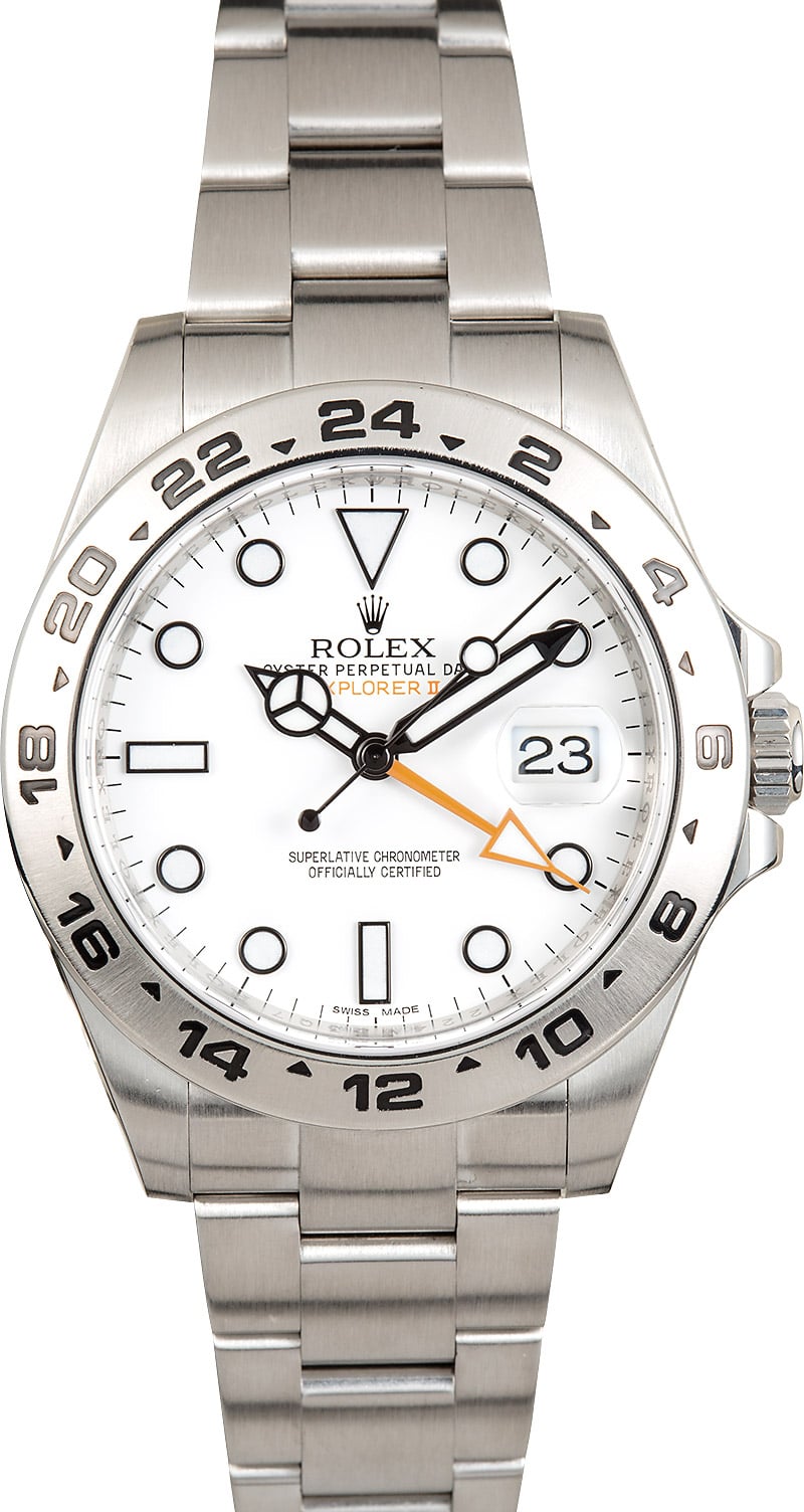 rolex explorer 2 bianco