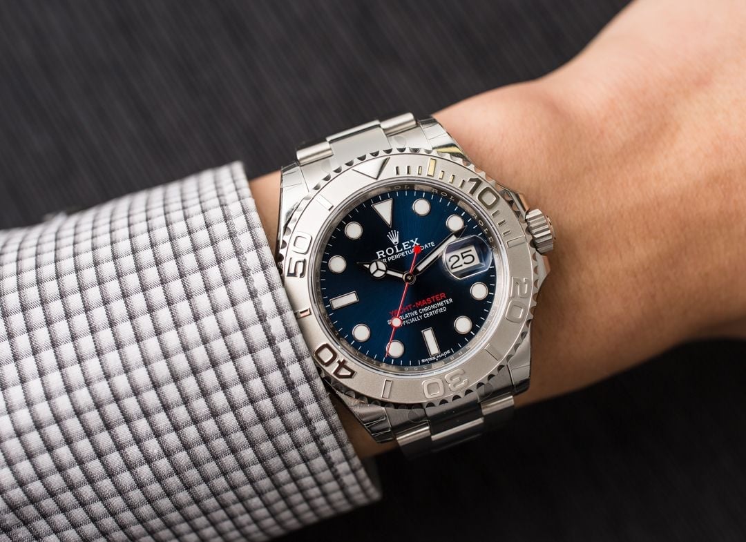 rolex blue dial yacht master