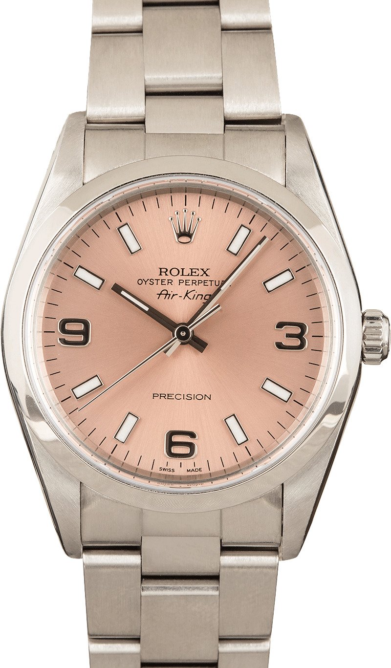 rolex air king 14000 salmon dial