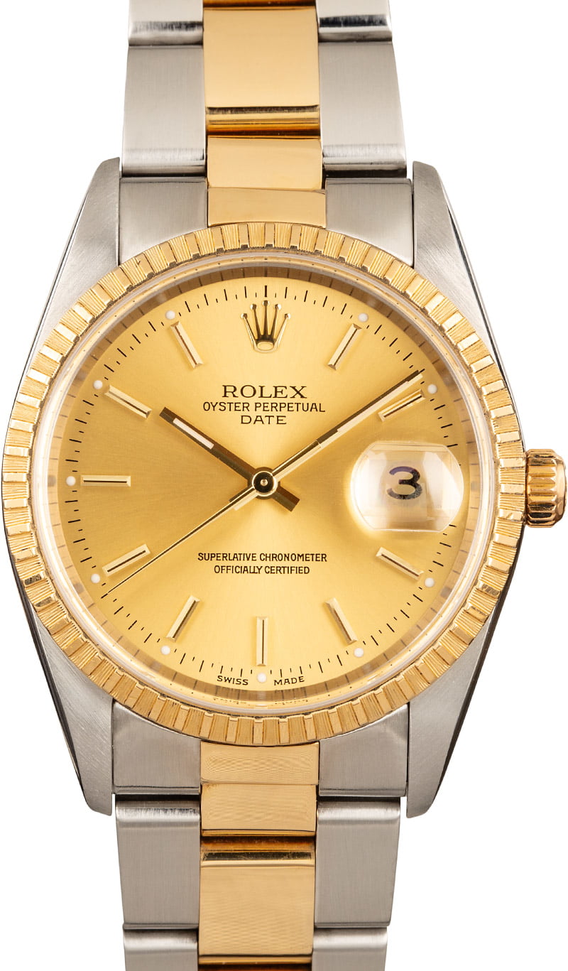 rolex oyster perpetual datejust 2 tone