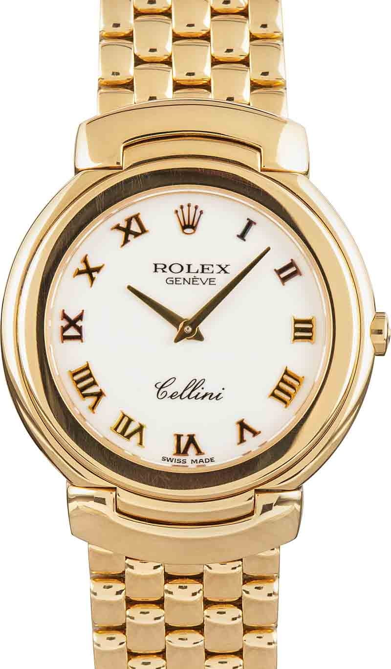 Rolex deals cellini gold