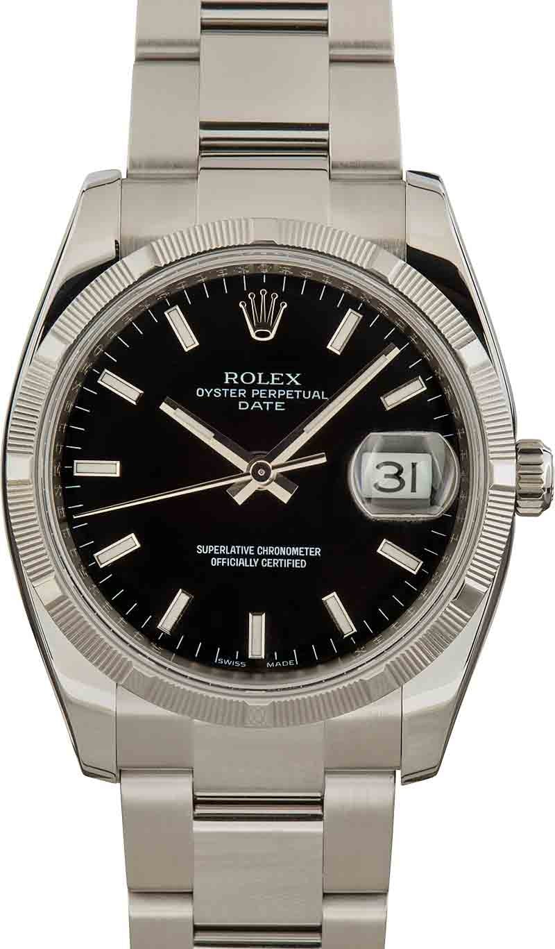 Buy Used Rolex Date 115210 Bob s Watches Sku 158829