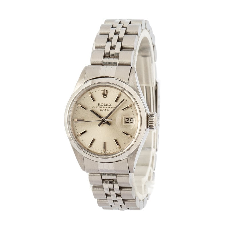 Ladies Rolex Date 6516 Silver Dial