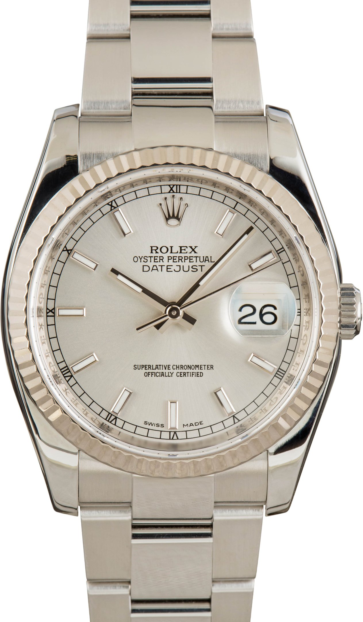 PreOwned Rolex Datejust 116234 Silver Index Dial