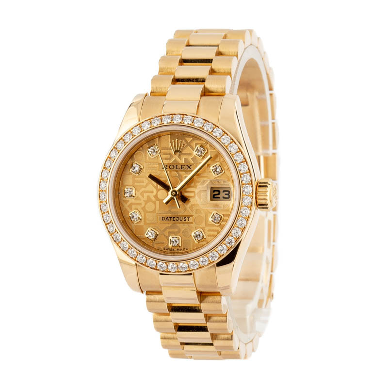 Ladies Rolex Datejust 179138 18k Yellow Gold