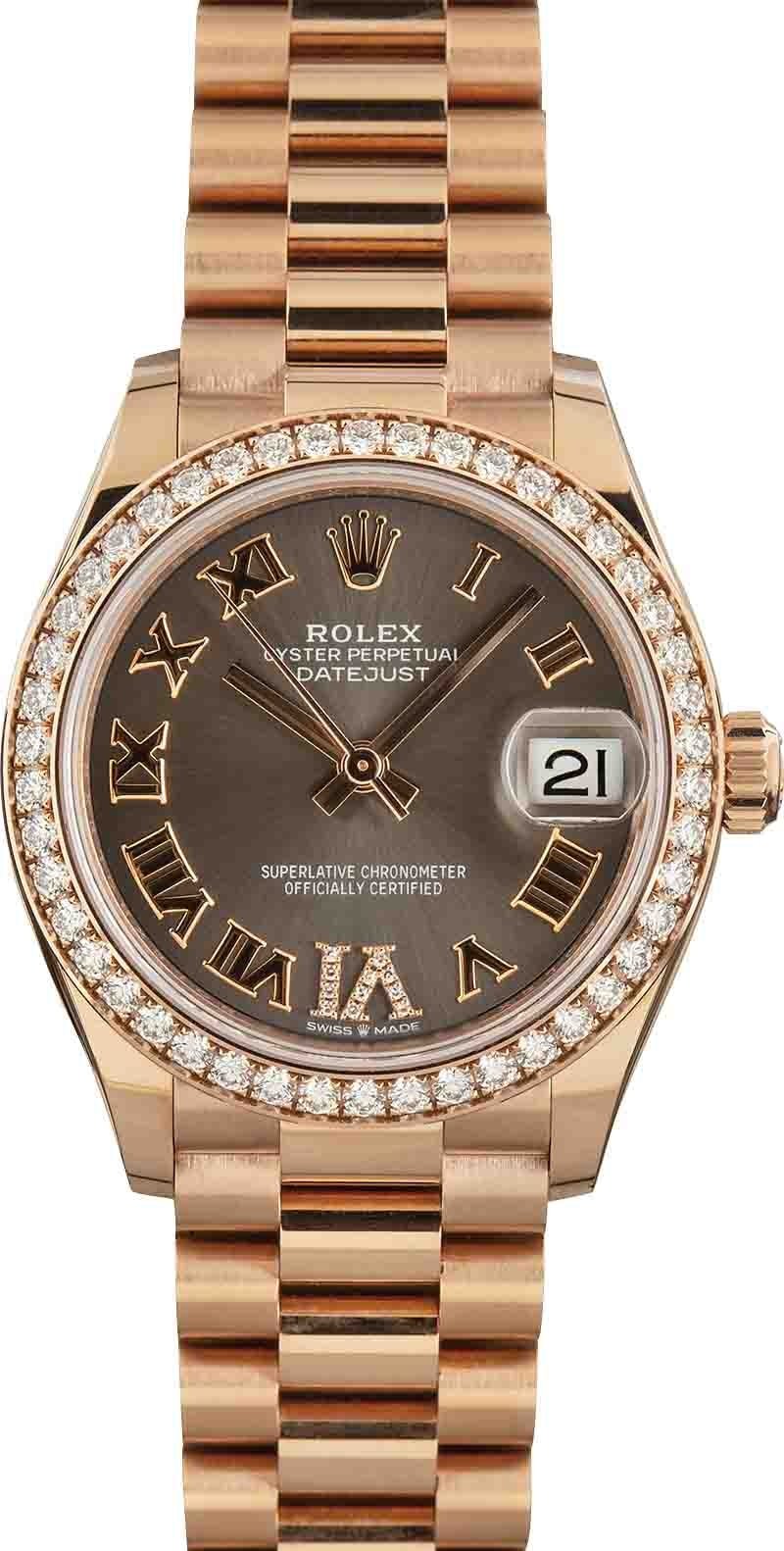 Rolex Datejust 31 Ref 278285 18k Everose Gold