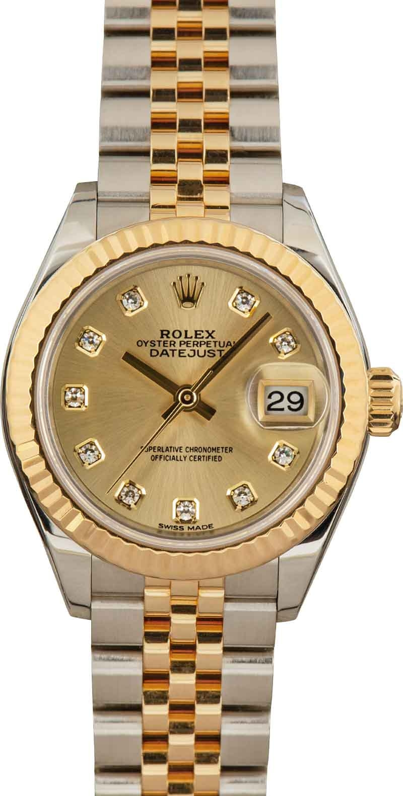 Rolex Lady-Datejust 279161 in Stainless Steel Rose Gold | CHRONEXT