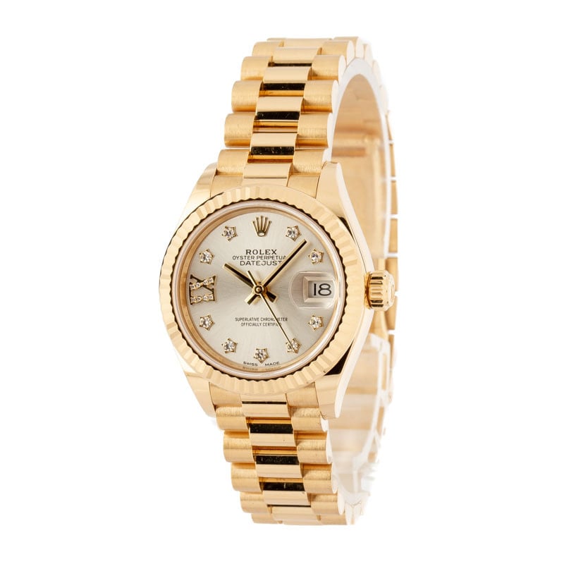 Ladies Rolex Datejust 279178 18k Yellow Gold