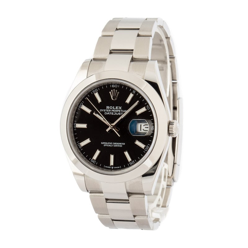 Rolex Datejust 41 Ref 126300 Black Dial