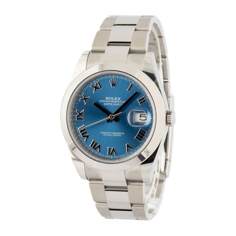 Pre-Owned 41MM Rolex Datejust 126300 Blue Dial