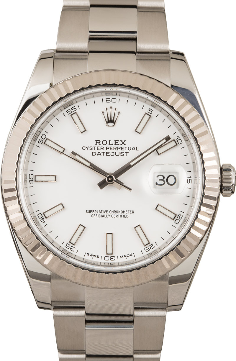 Rolex oyster perpetual deals datejust white face