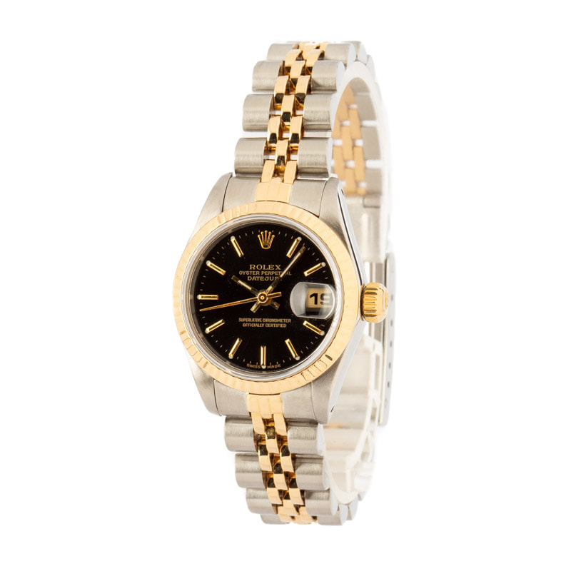 Lady Rolex Datejust 69173 Black Dial