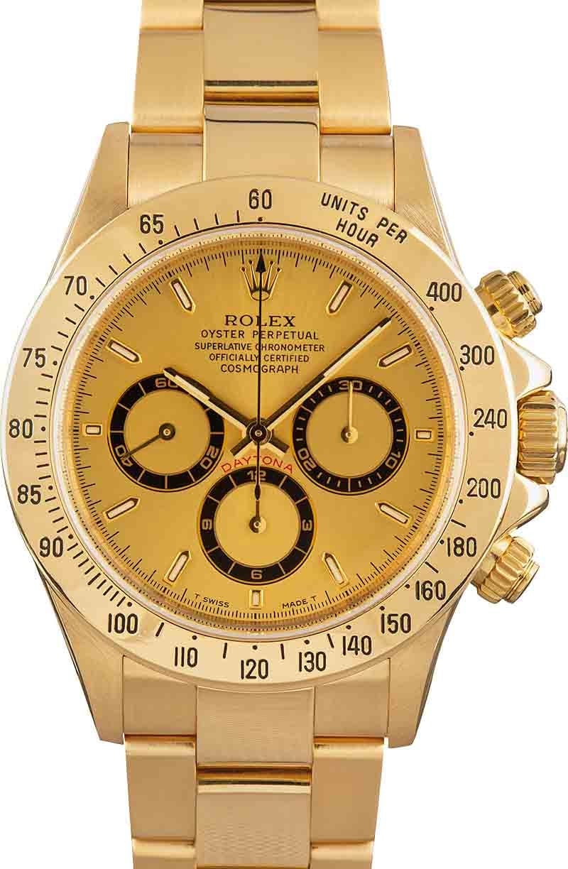 Rolex daytona yellow hot sale gold zenith movement