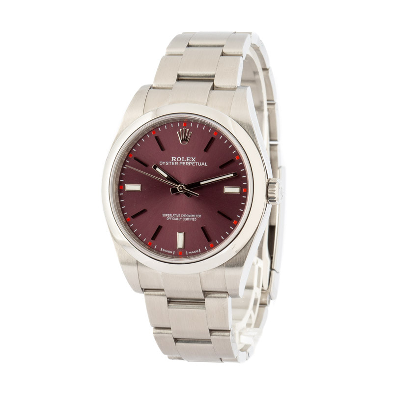 Rolex Oyster Perpetual 39MM 114300 Red Grape Dial