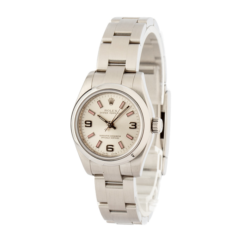 Ladies Rolex Oyster Perpetual 176200 Silver Dial