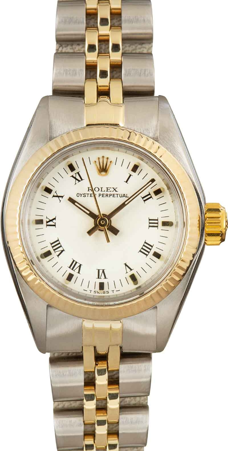 Ladies Rolex Oyster Perpetual 6719 Steel Gold