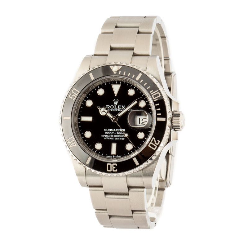 Rolex Submariner Date Black 126610 Stainless Steel Watch, Used, Mens | Bob's Watches