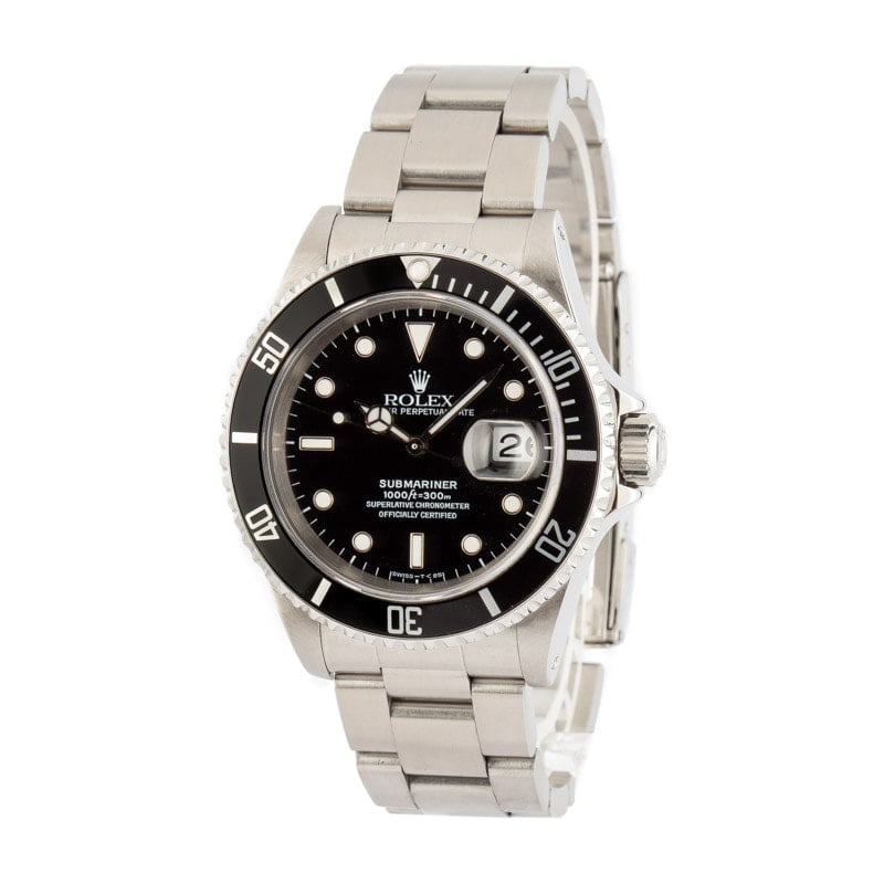 Mens Rolex Submariner 16610 Stainless Steel