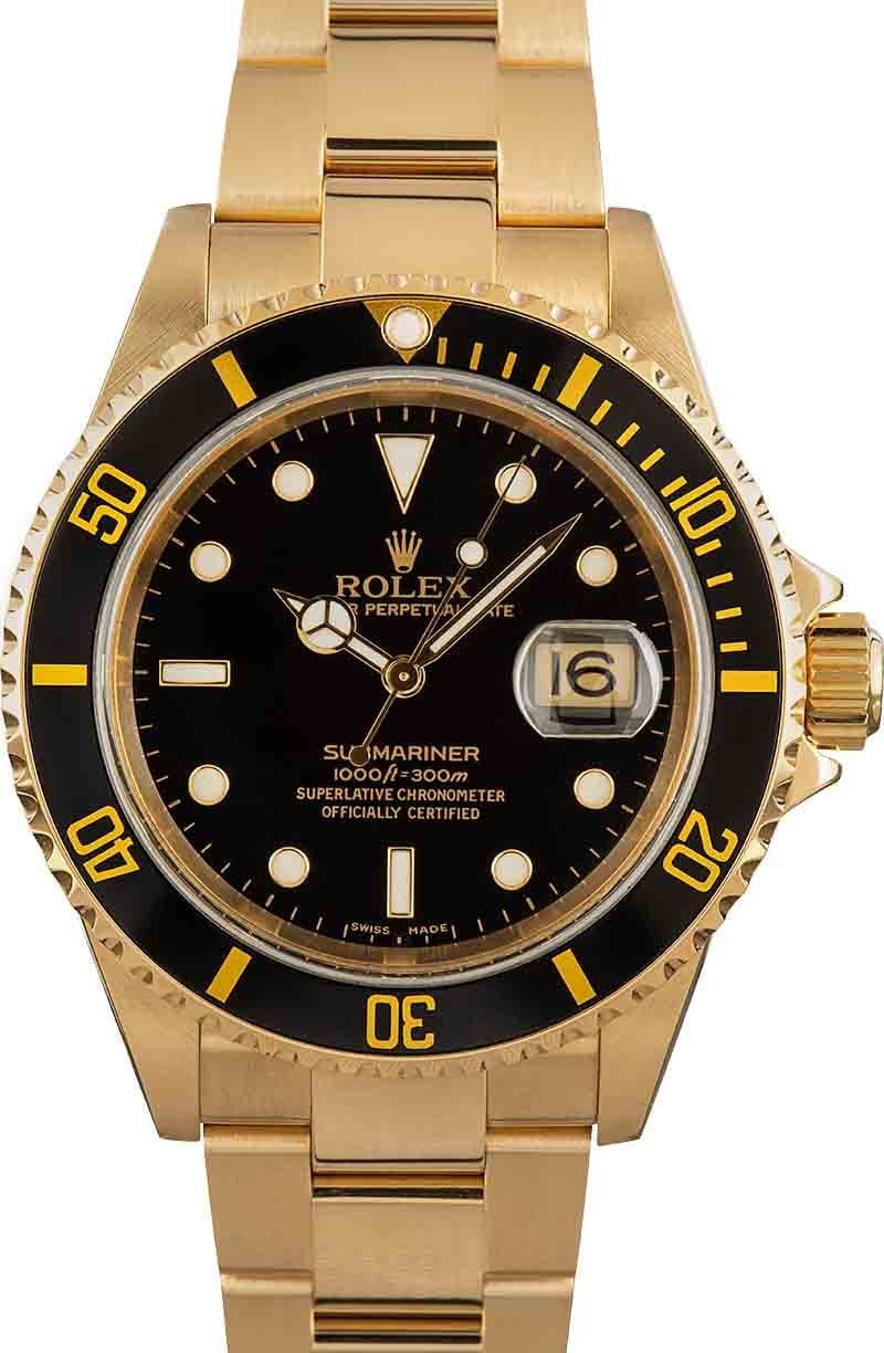 Buy Used Rolex Submariner 16618 | Bob's Watches - Sku: 160564