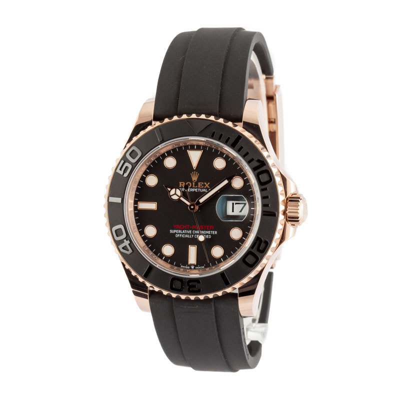 Rolex Yacht-Master 126655 18k Everose Gold on Oysterflex Strap