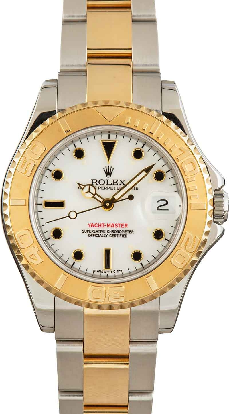 Rolex Yachtmaster 68623 Midsize 35mm Stainless Steel & 18k Yellow Gold B&P  
