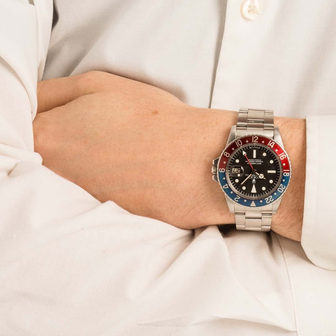 Vintage Rolex GMT Master 1675 Blue Red Pepsi