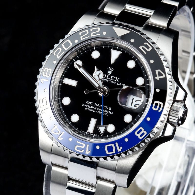gmt master ii black and blue