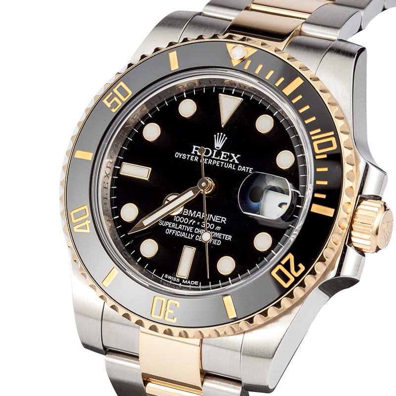 Used Rolex Submariner 116613 Two Tone - Save At Bob's Watches