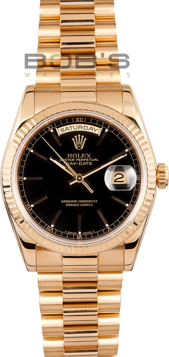 Rolex Presidential Champagne Dial Fluted Bezel 118238 - Save 49%