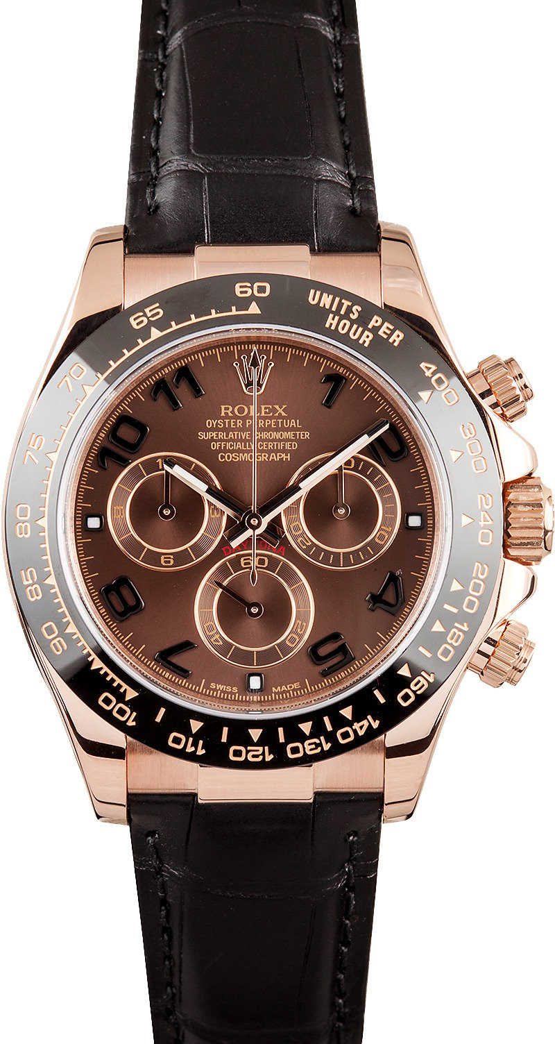 rolex rose gold leather strap