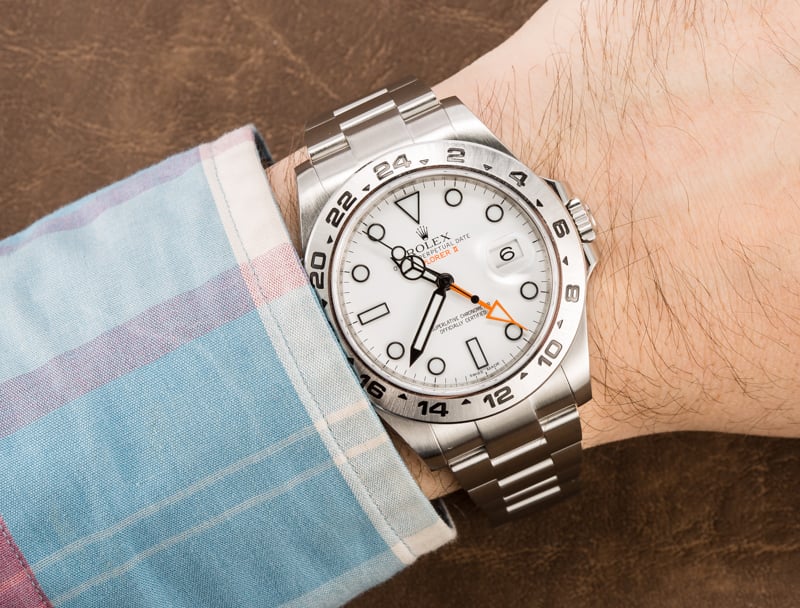 rolex explorer 2 bianco