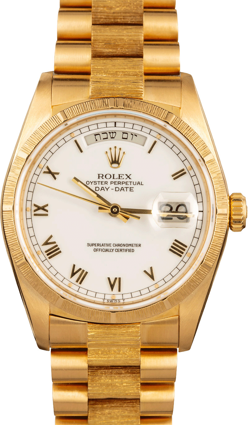 rolex day date hebrew